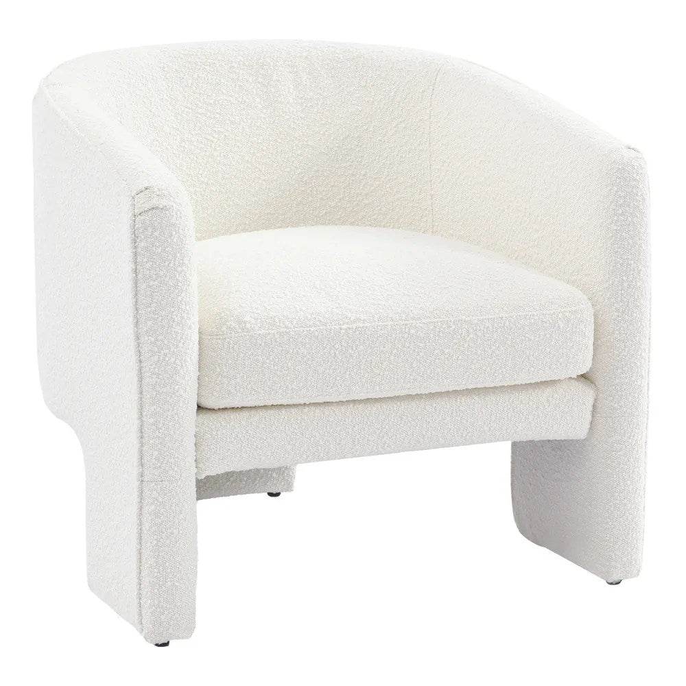 Kendall | Boucle Occasional Chair White - Mirra Interiors