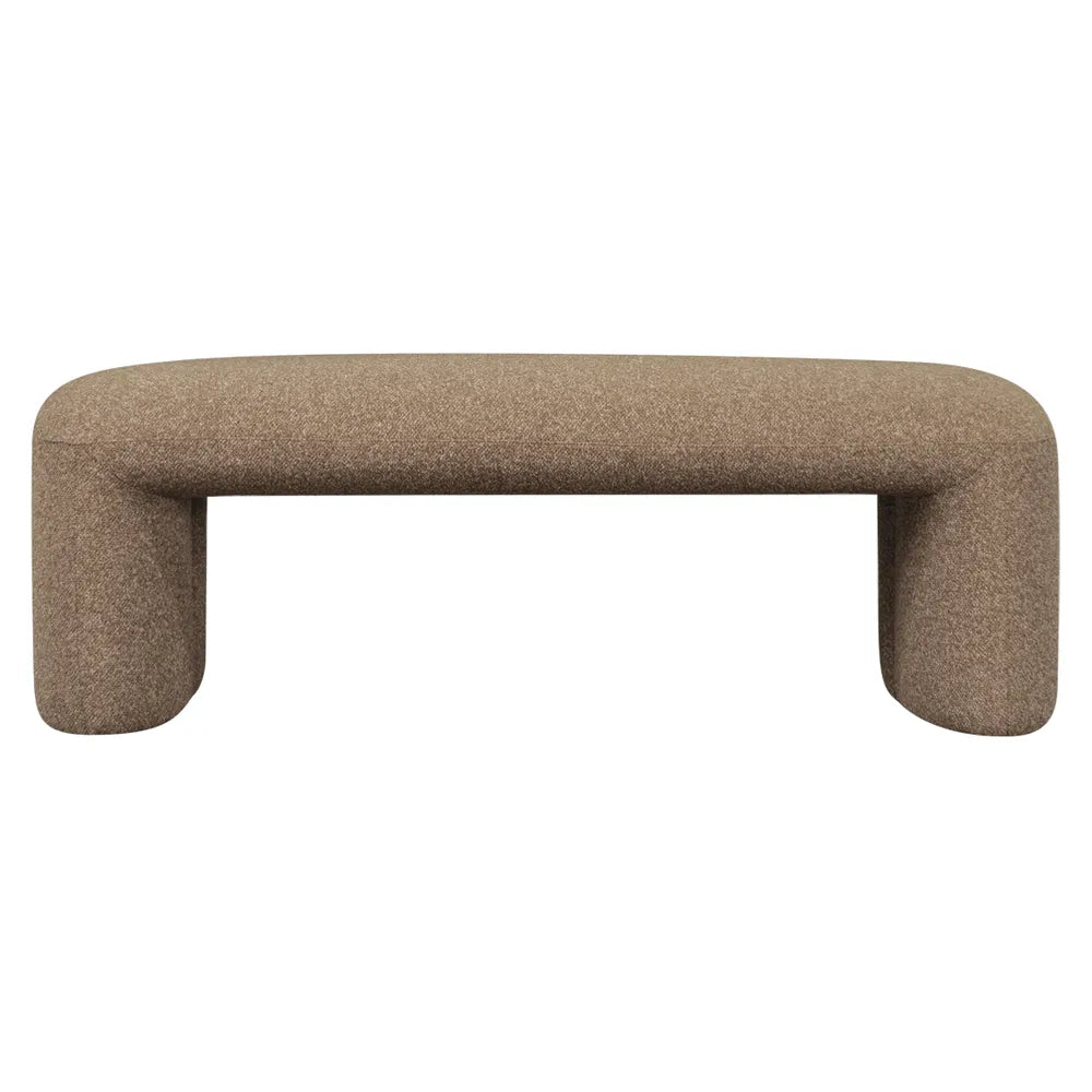 Levene | Boucle Bench Ottoman - Mocha