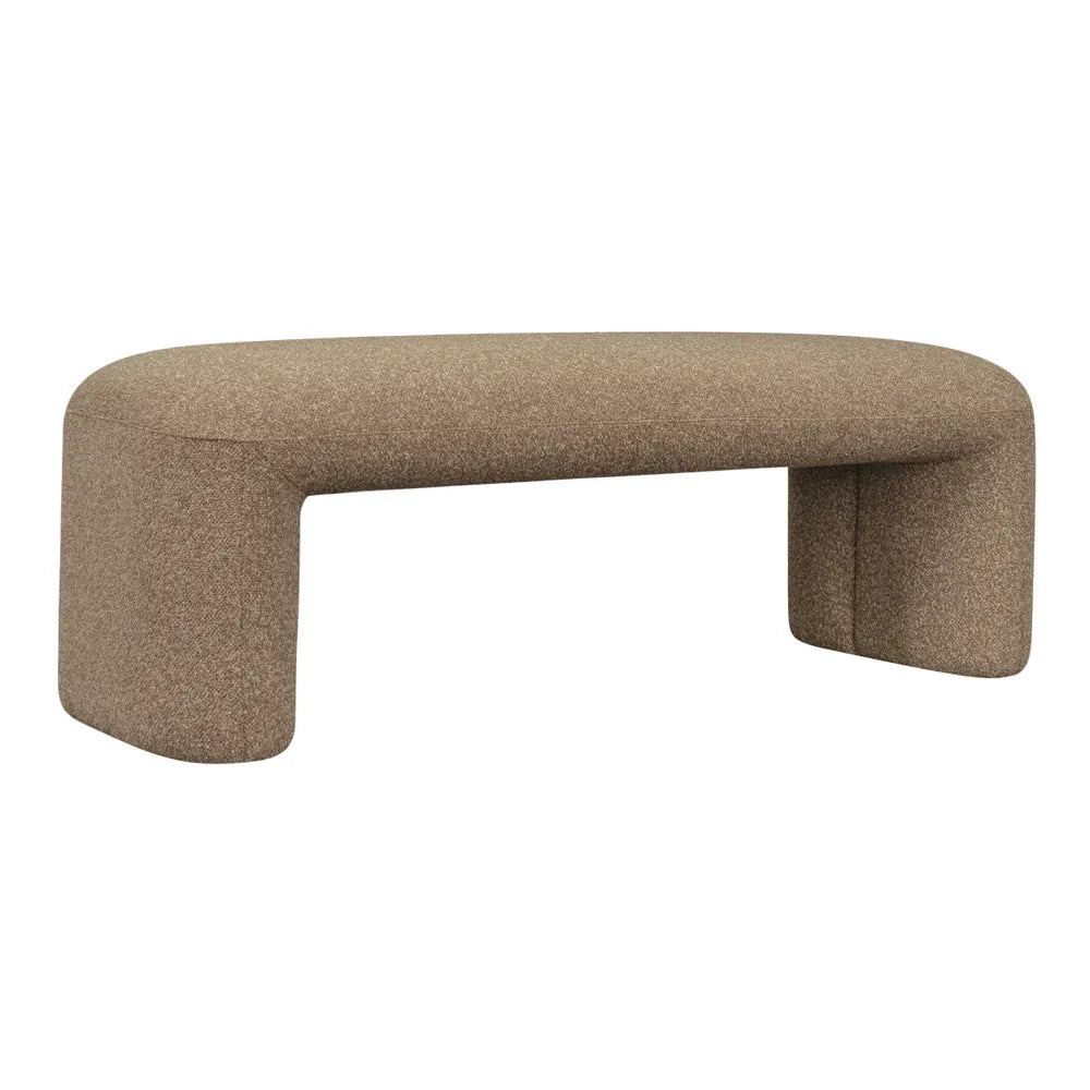 Levene | Boucle Bench Ottoman - Mocha