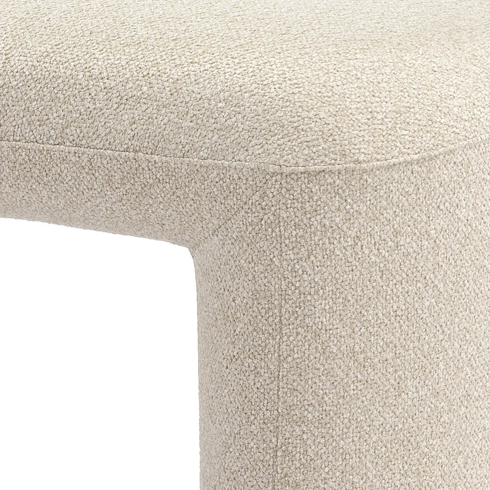 Levene | Boucle Bench Ottoman - Natural White
