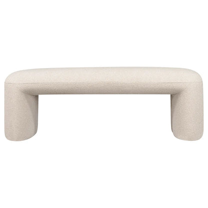 Levene | Boucle Bench Ottoman - Natural White