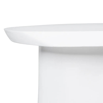 White organic coffee table on a white background