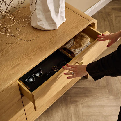 Copeland | 6 Drawer Curved Dresser - Natural Oak