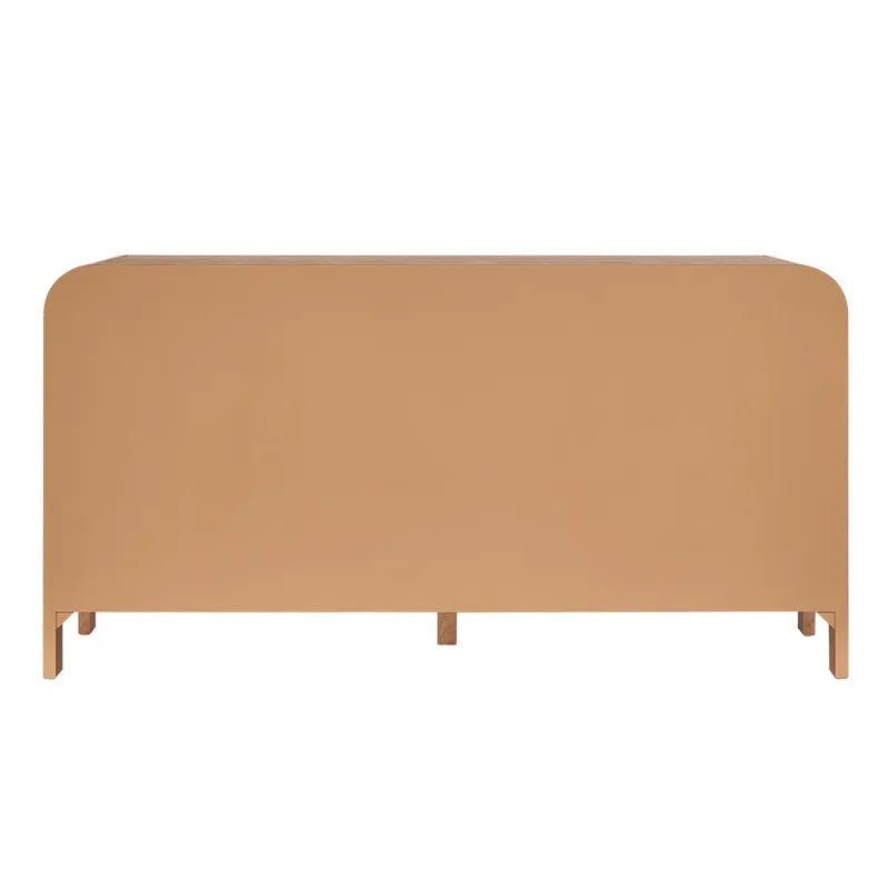 Copeland | 6 Drawer Curved Dresser - Natural Oak