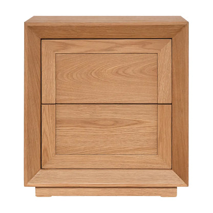 Baltimore | 2 Drawer Bedside Table - Natural Oak