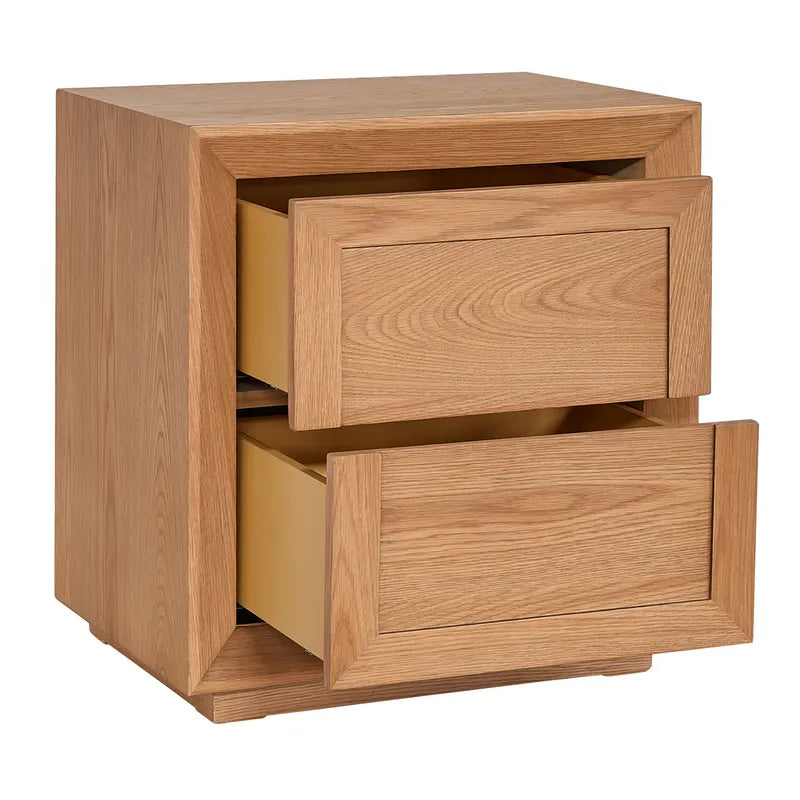 Baltimore | 2 Drawer Bedside Table - Natural Oak