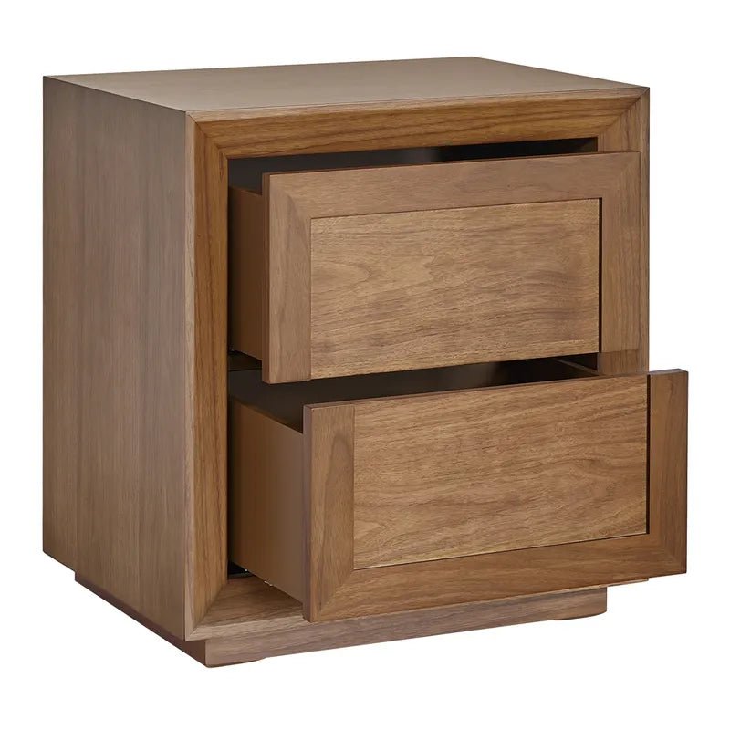 Baltimore | 2 Drawer Bedside Table - Walnut