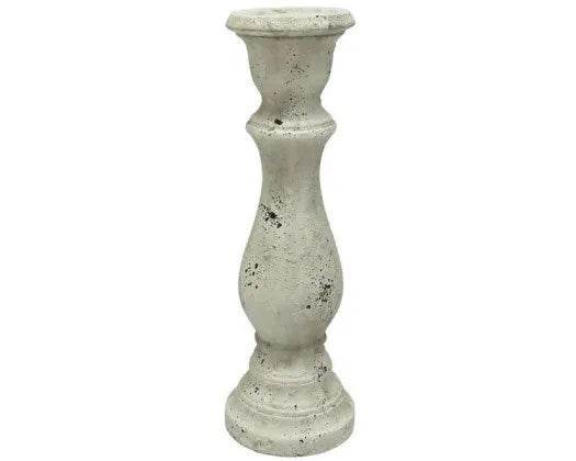 Santai | Rustic Ceramic Candle Holder Off-White - Mirra Interiors