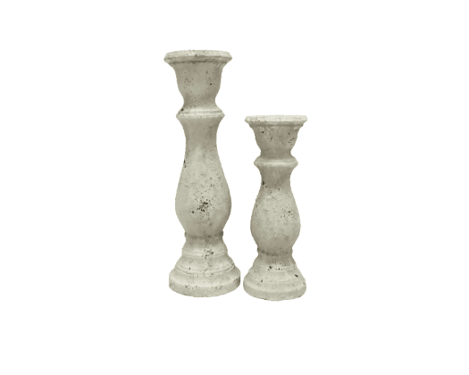 Santai | Rustic Ceramic Candle Holder Off-White - Mirra Interiors