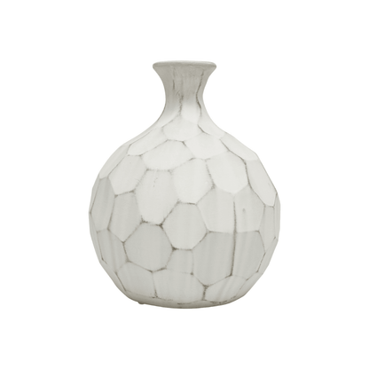 Zander | Rustic Ceramic Vase White - Mirra Interiors