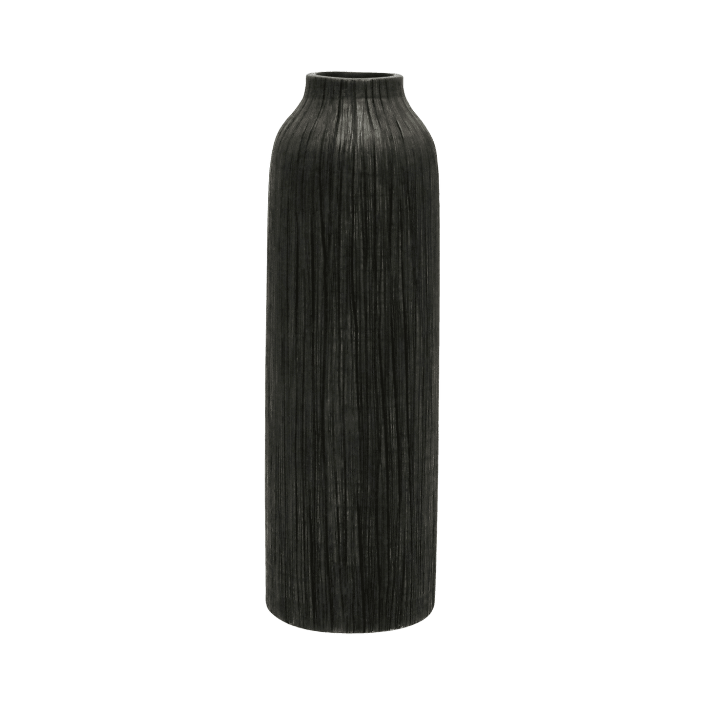 Rayburn | Textured Resin Vase Black - Mirra Interiors