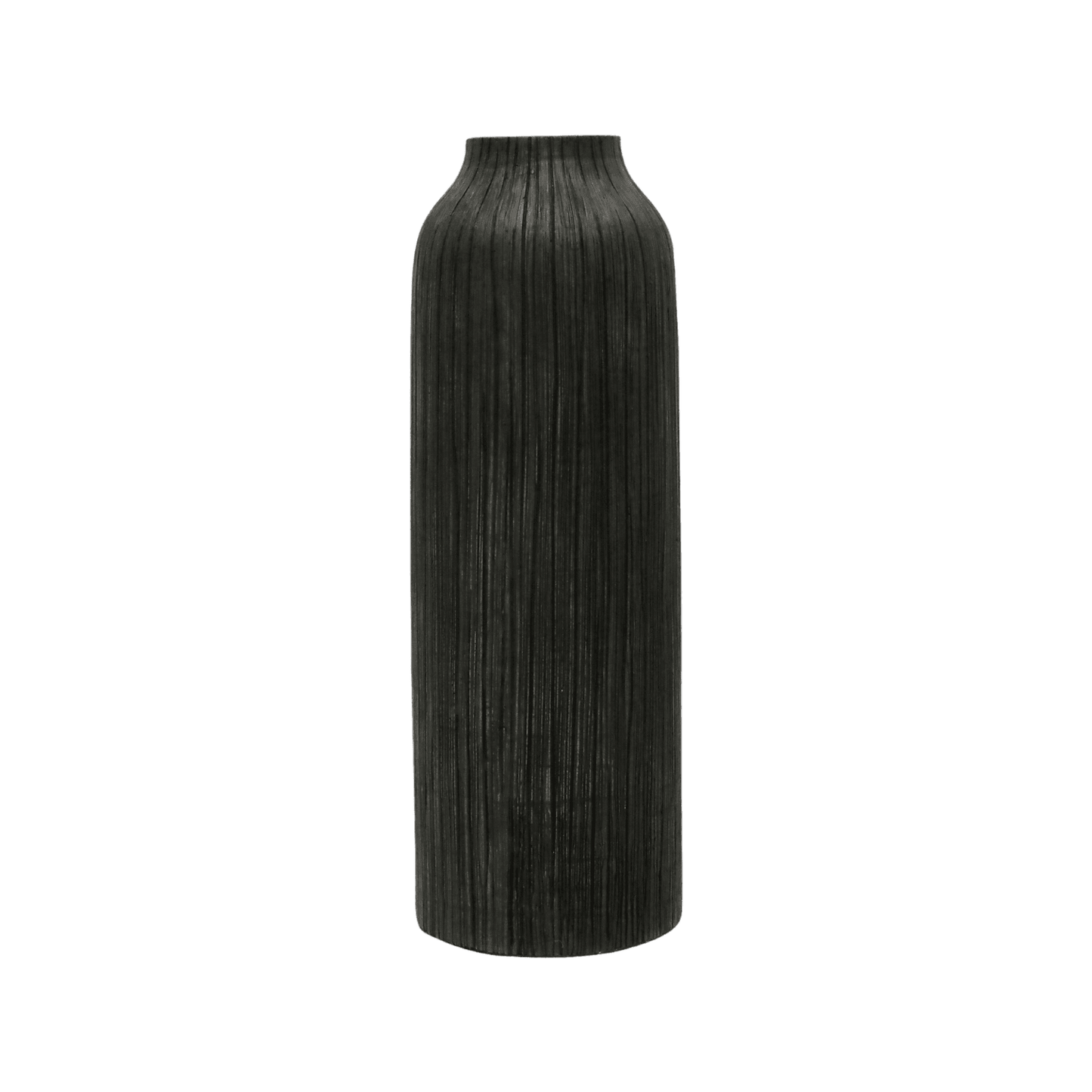 Rayburn | Textured Resin Vase Black - Mirra Interiors