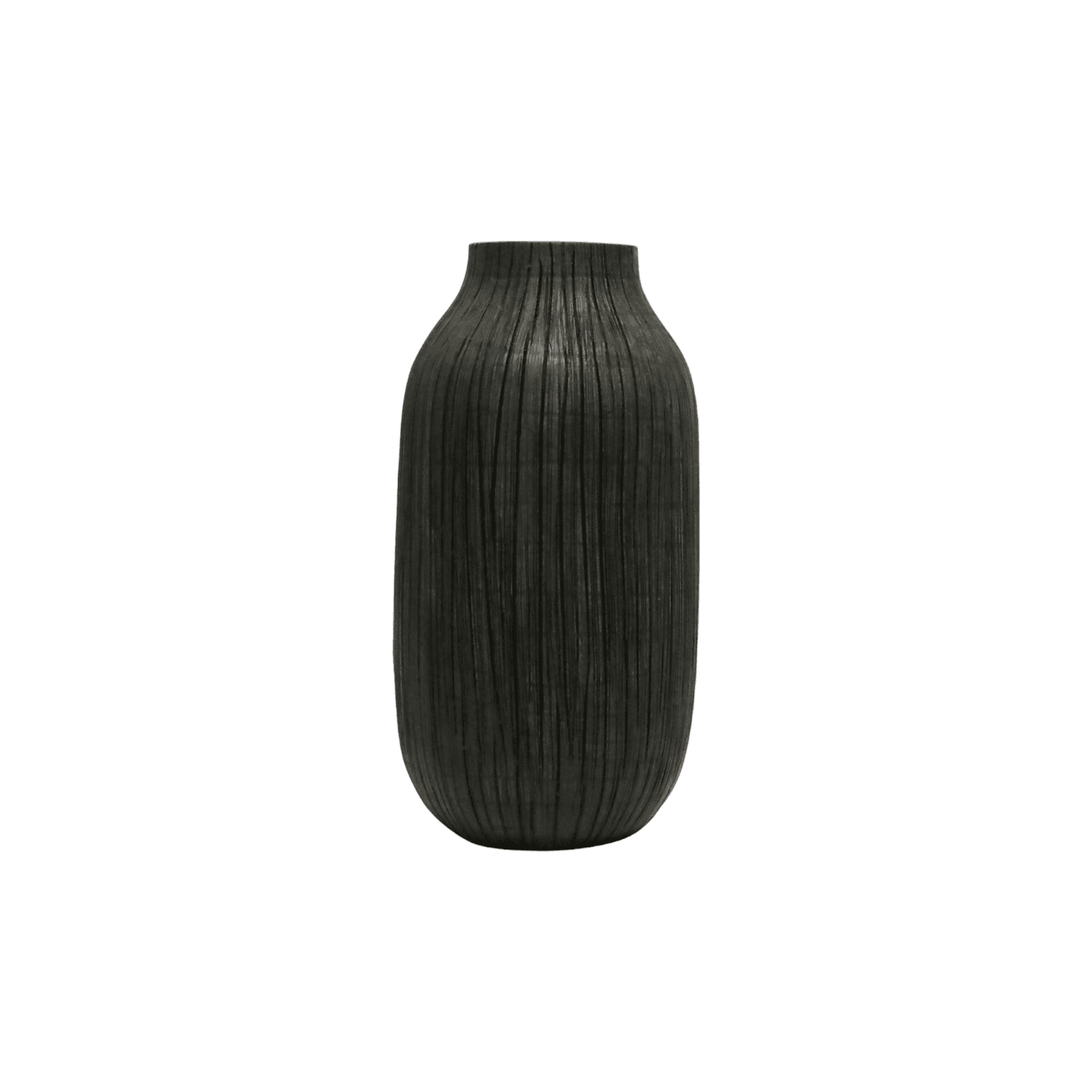 Rayburn | Textured Resin Vase Black - Mirra Interiors
