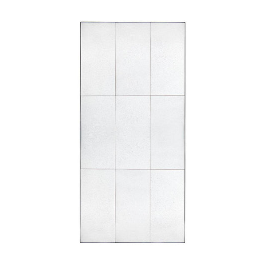 Bailey | Antiqued Finish Floor Mirror Black - Mirra Interiors