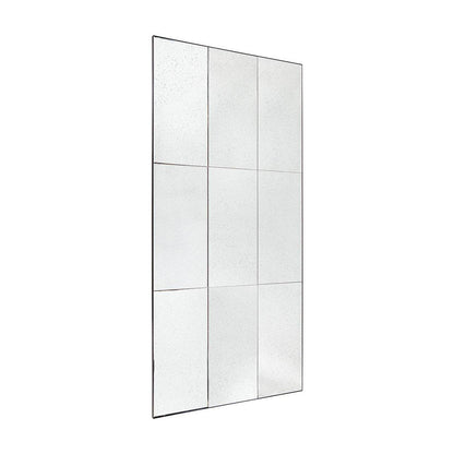 Bailey | Antiqued Finish Floor Mirror Black - Mirra Interiors