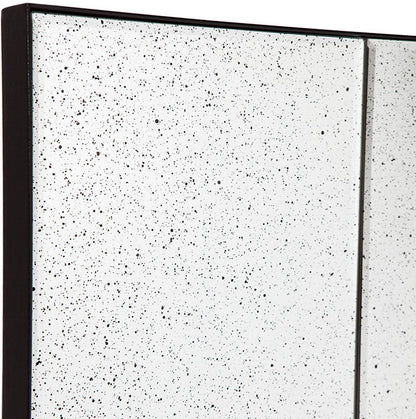 Bailey | Antiqued Finish Floor Mirror Black - Mirra Interiors