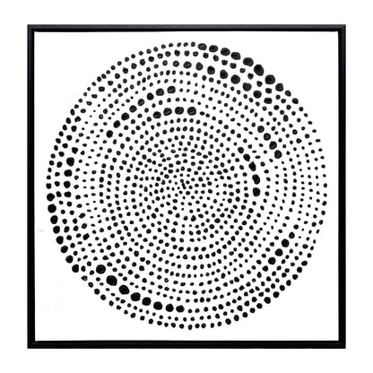 Mandala Dot | Enhanced Canvas Print Black Frame (Medium) - Mirra Interiors