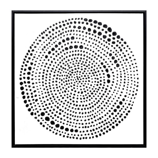 Mandala Dot | Enhanced Canvas Print Black Frame (Medium) - Mirra Interiors