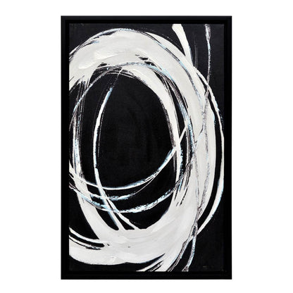 Abstract Swirls | Enhanced Canvas Print Black Frame - Mirra Interiors