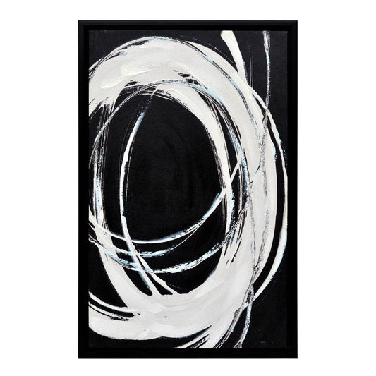 Abstract Swirls | Enhanced Canvas Print Black Frame - Mirra Interiors