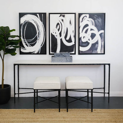 Abstract Swirls | Enhanced Canvas Print Black Frame - Mirra Interiors