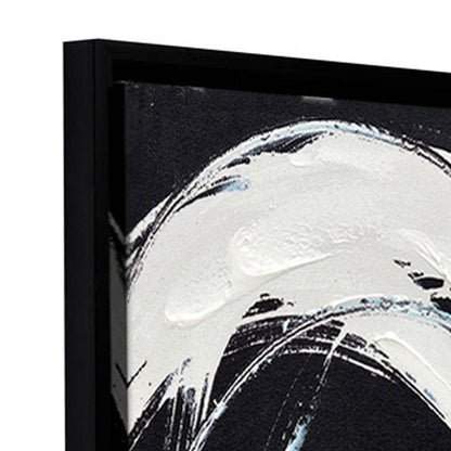 Abstract Swirls | Enhanced Canvas Print Black Frame - Mirra Interiors