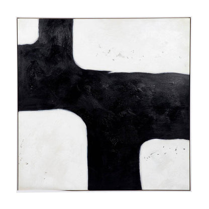 Manhattan | Oil On Canvas Painting White Frame (Large) - Mirra Interiors