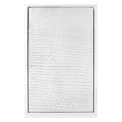 Blanco Waves | Enhanced Canvas Print White Frame - Mirra Interiors