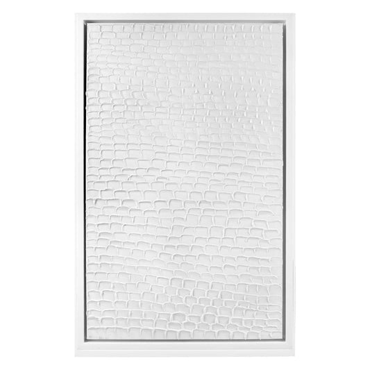 Blanco Waves | Enhanced Canvas Print White Frame - Mirra Interiors