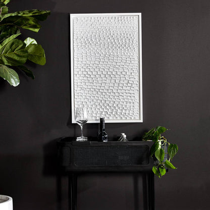 Blanco Waves | Enhanced Canvas Print White Frame - Mirra Interiors