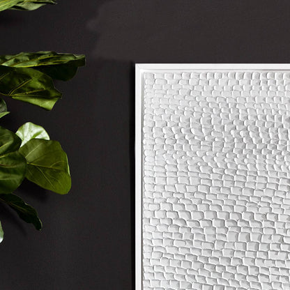 Blanco Waves | Enhanced Canvas Print White Frame - Mirra Interiors