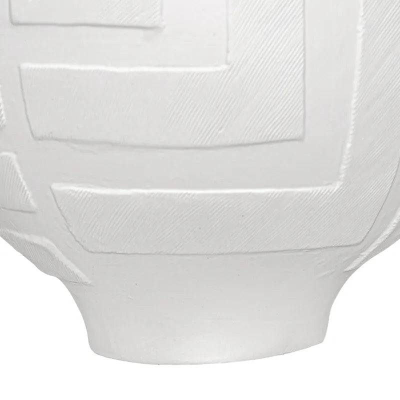 Callista | Greek Key Vase - White (Medium) - Mirra Interiors