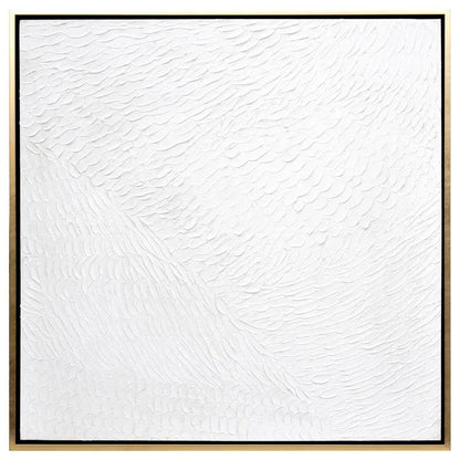 Lustre | Textured Canvas Painting in Gold Frame (Large) - Mirra Interiors
