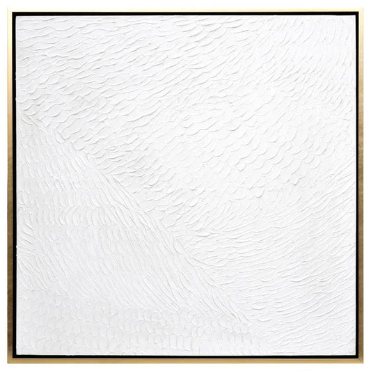 Lustre | Textured Canvas Painting in Gold Frame (Large) - Mirra Interiors
