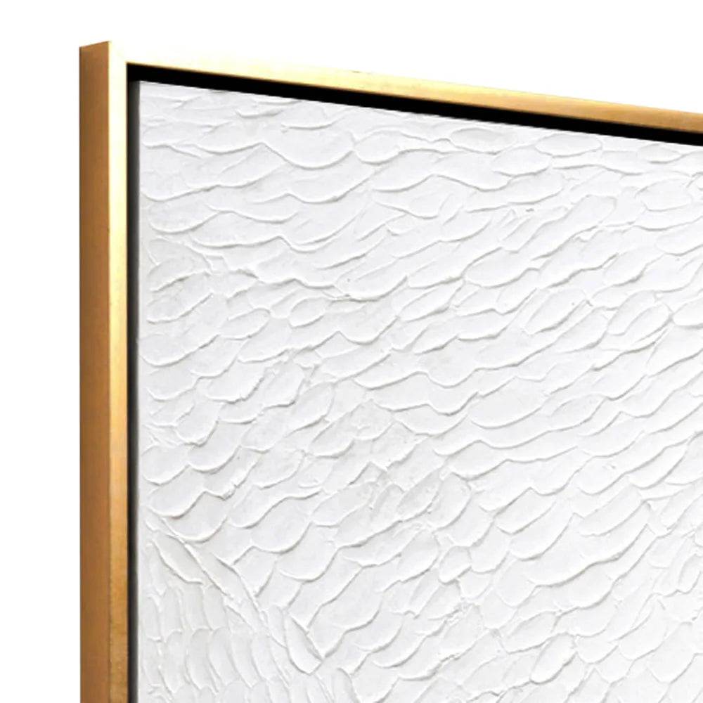 Lustre | Textured Canvas Painting in Gold Frame (Large) - Mirra Interiors