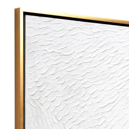 Lustre | Textured Canvas Painting in Gold Frame (Large) - Mirra Interiors