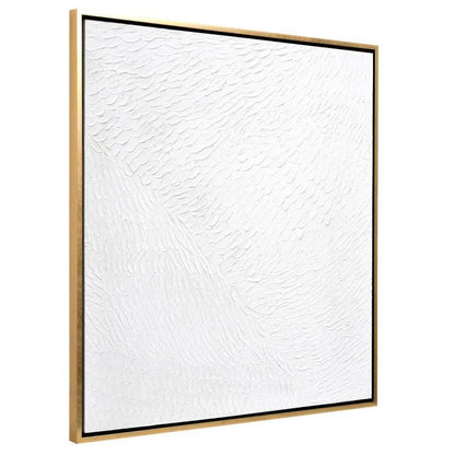 Lustre | Textured Canvas Painting in Gold Frame (Large) - Mirra Interiors