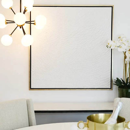 Lustre | Textured Canvas Painting in Gold Frame (Large) - Mirra Interiors
