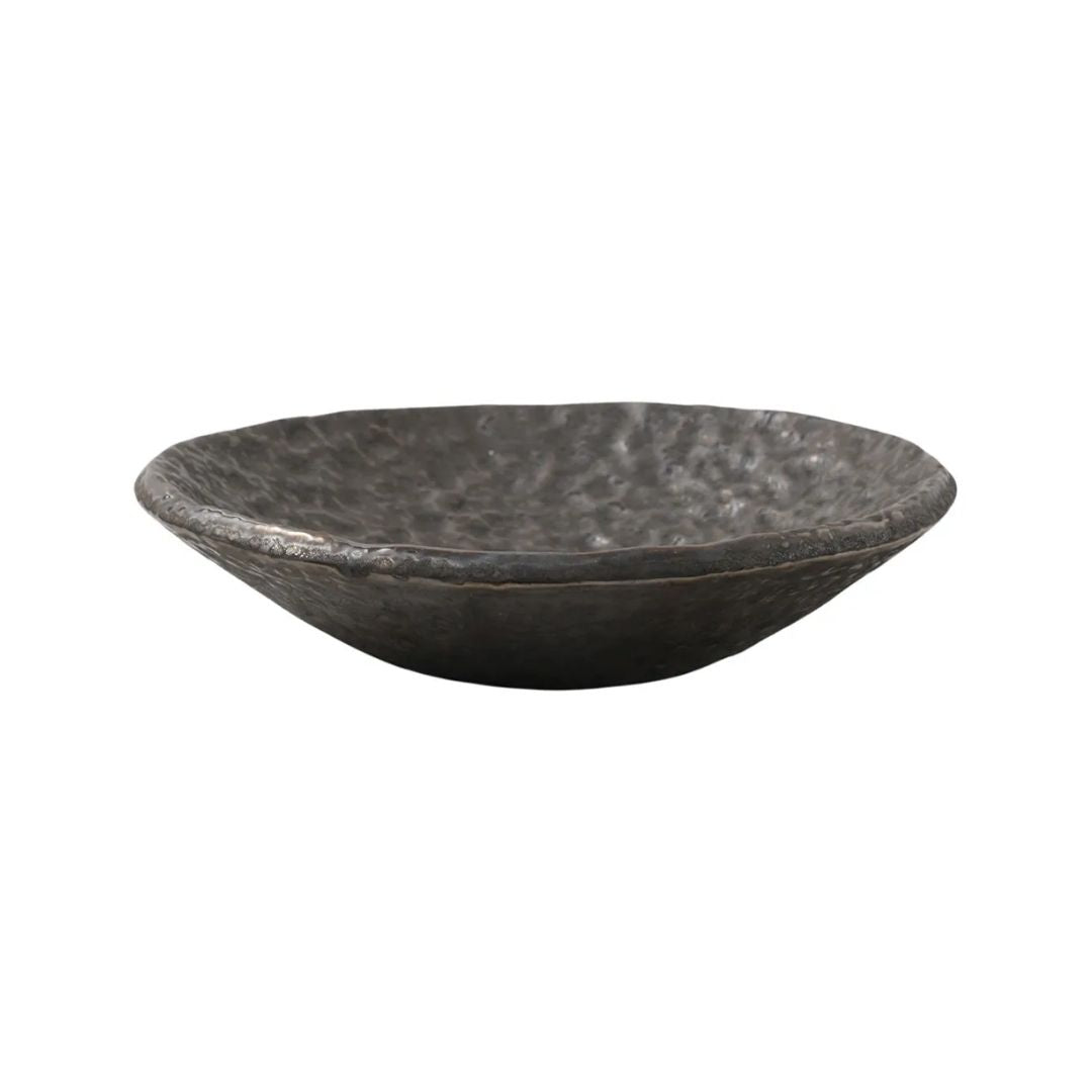 Marilla | Stone-Look Porcelain Bowl - Pewter