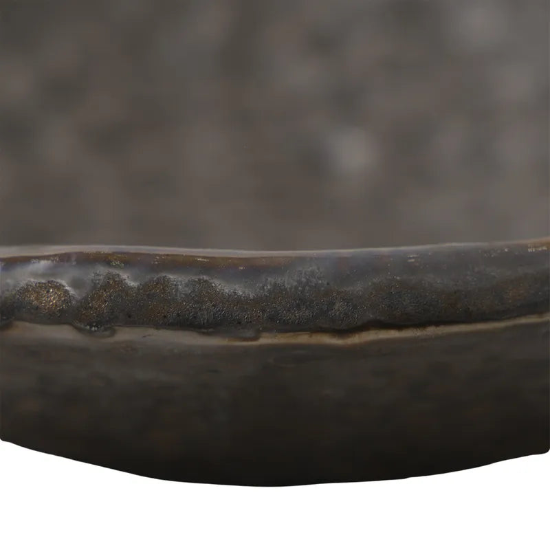 Marilla | Stone-Look Porcelain Bowl - Pewter