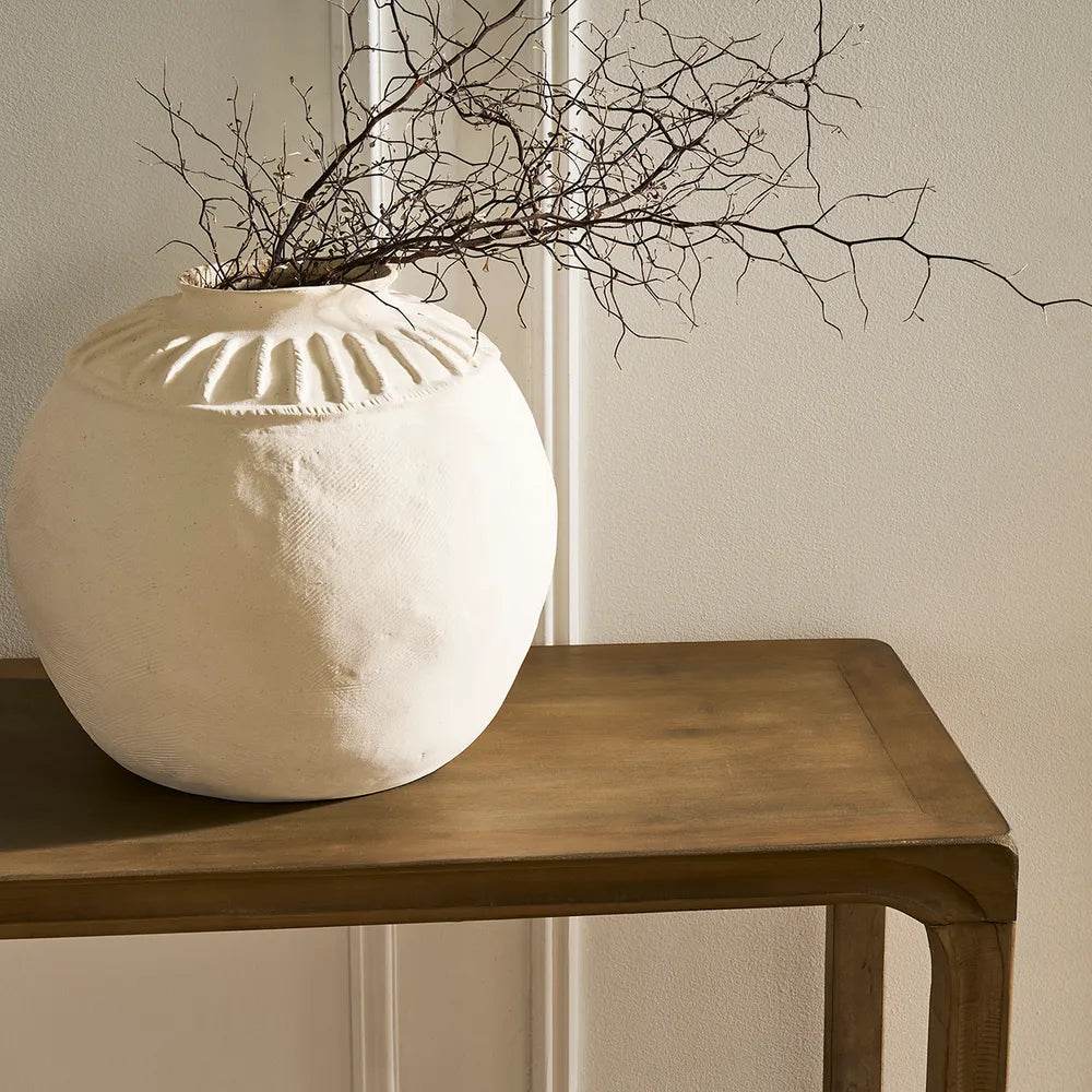 Lina | Porcelain Vase - Ivory White (Large) - Mirra Interiors