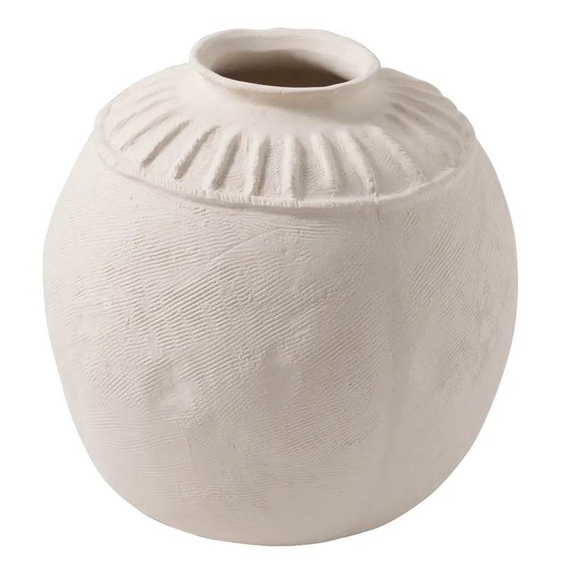 Lina | Porcelain Vase - Ivory White (Large) - Mirra Interiors