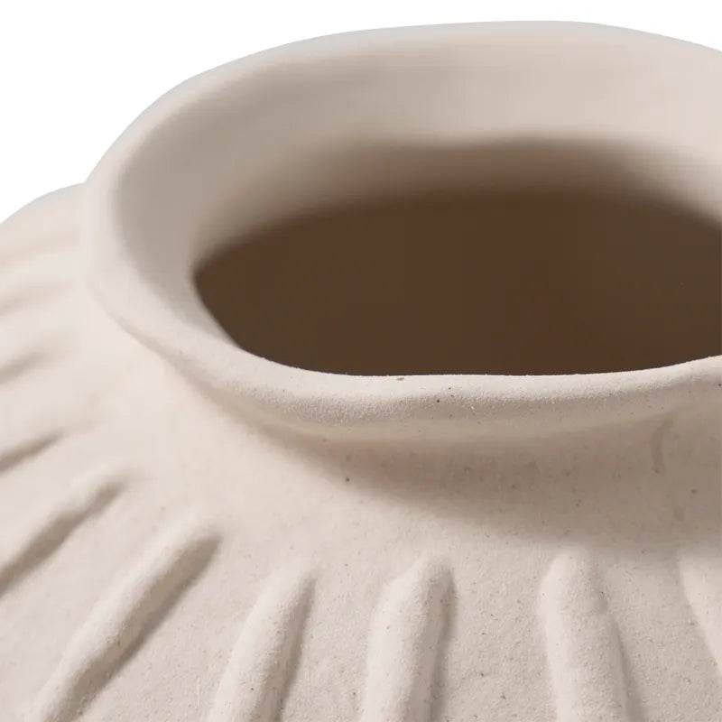 Lina | Porcelain Vase - Ivory White (Medium) - Mirra Interiors
