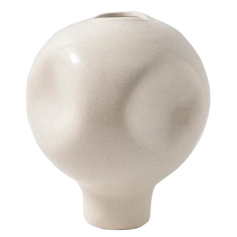 Jessa | Porcelain Vase - Off-White (Medium) - Mirra Interiors