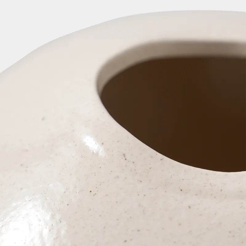 Jessa | Porcelain Vase - Off-White (Medium) - Mirra Interiors