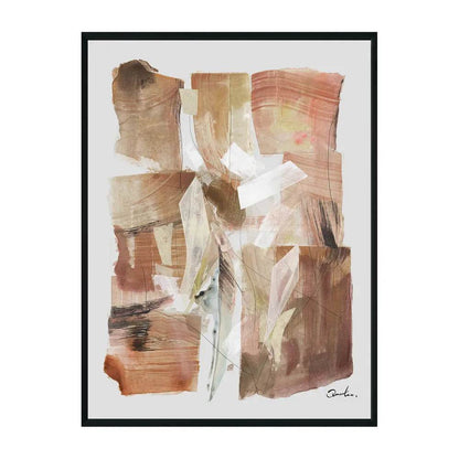 Desert Haze | Abstract Canvas Painting in Black Frame - Mirra Interiors