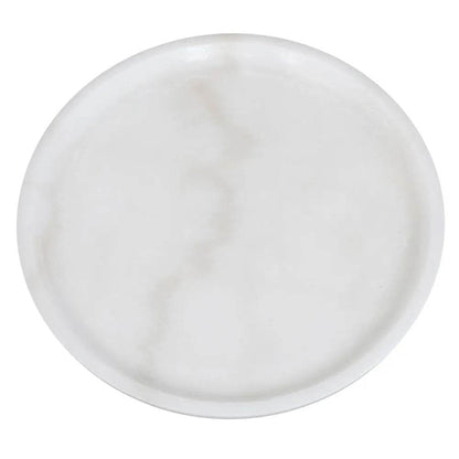 Eden | White Marble Pedestal Bowl - White (Large) - Mirra Interiors
