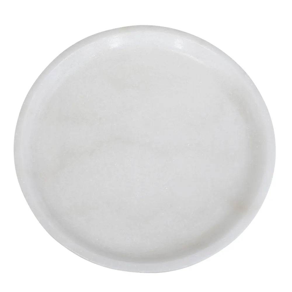 Eden | White Marble Pedestal Bowl - White (Small) - Mirra Interiors
