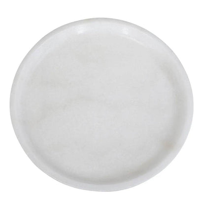 Eden | White Marble Pedestal Bowl - White (Small) - Mirra Interiors