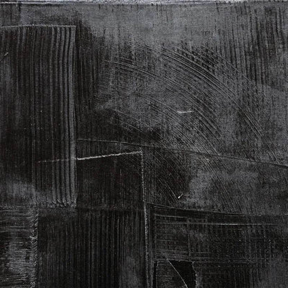 Carbon Study | Oil-On-Canvas Painting In Gold Frame - Mirra Interiors